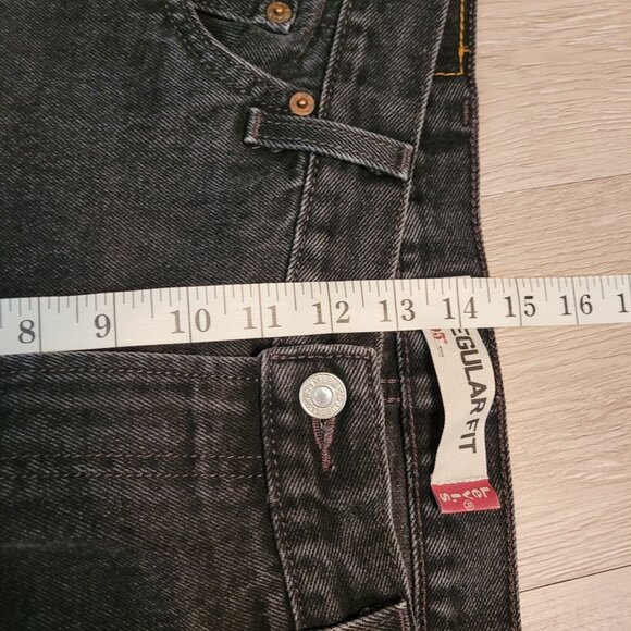Vintage Levi's Jeans Mens 38x30 Black 505 Regular Fit Y2K Cotton Denim Western - Picture 10 of 12